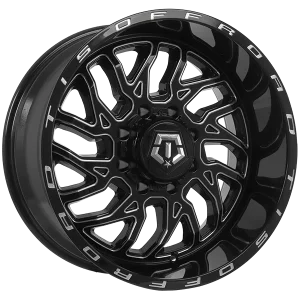 TIS Wheels – 544BM – Black – 20″x10″ -25mm – Summer Wheels – 544BM2108125